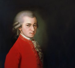 Wolfgang Amadeus Mozart, 1756 – 1791, composer of classical music, First Viennese School, digitally