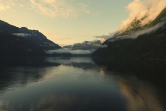 White night at the fjord, Norway, Europe