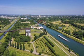 30.07.2022, Gelsenkirchen, North Rhine-Westphalia, Germany, Nordsternpark, here with the building