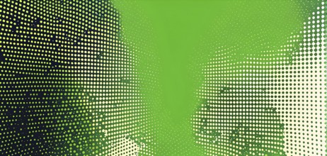 Green halftone pop art background. retro vector illustration, AI generated