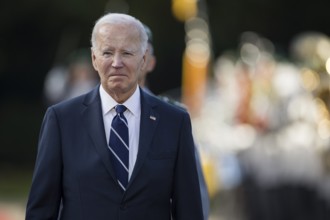 Joe Biden (46th President of the United States) is received with military honours by Federal