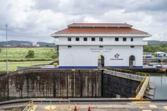 Miraflores locks, Panama Canal, Panama City, Panama, Central America