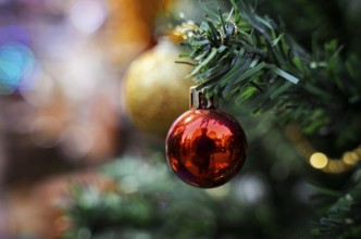 Christmas decoration items displayed for sell at a stall, ahead of Christmas on December 22, 2024