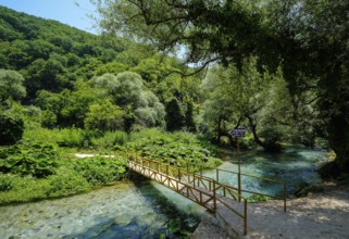 Muzina, Albania, Syri i Kaltër, BLUE EYE, is the country's most water-rich spring at 6 metres per