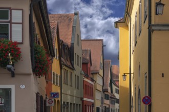 Gables of historic houses, Dinkelsbühl, Bavaria, Germany, Europe