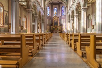 Interior of the Church of St Peter and Paul in Lahr/Black Forest, Baden-Württemberg, Germany,