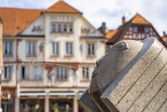 Fountain on the market square in Lahr/Black Forest, Baden-Württemberg, Germany, Europe