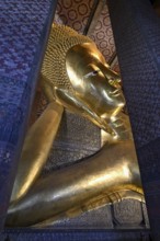 Reclining Buddha in Wat Pho, Temple of the Reclining Buddha, Bangkok, Thailand, Asia