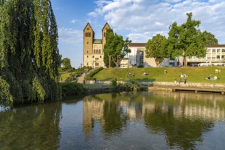 Pader Springs and Abdinghof Church in Paderborn, North Rhine-Westphalia, Germany, Europe