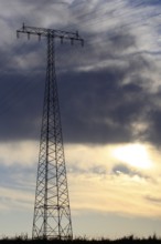 Power supply, high-voltage pylon, Germany, Europe