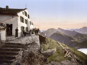 Hotel Faulhorn, Bernese Oberland, Switzerland, Historic, digitally restored reproduction from a