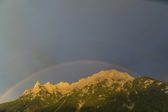 Rainbow over the Karwendel mountains