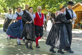 Folk dance group in traditional Black Forest traditional costume, Black Forest Open-Air Museum