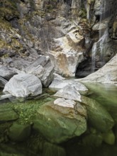 Cascata del Salto waterfall, Maggia, Maggia Valley, Canton Ticino, Switzerland, Europe