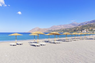 Beach, Plakias, Rethymno, Southern Crete, Crete, Greek Islands, Greece, Europe