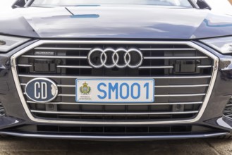 Vehicle of the government of the small state of San Marino, licence plate SM001. San Marino