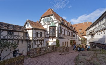 Inner courtyard of Wartburg Castle. The castle near Eisenach, in the north-western Thuringian