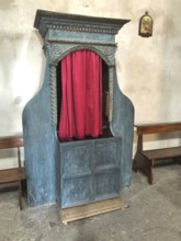 Confessional in Minor Basilica and Sanctuary Maria SS. Regina di Anglona, Policoro, Matera