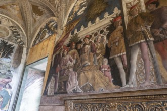 Camera degli Sposi, fresco by Andrea Mantegna, Palazzo Ducale, Mantua, Italy, Europe