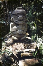 Stone megalith statue, Archaeological Park, San Agustin, Colombia, South America 1961, South