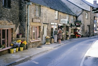 Stow on the Wold, Gloucestershire, England in 1963 the Cotswold fruit shop