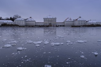 Nymphenburg Palace in winter, Munich, Upper Bavaria, Bavaria, Germany, Europe