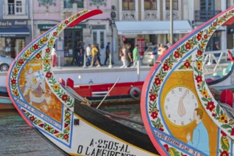 Moliceiro boats, Aveiro, Portugal, Europe