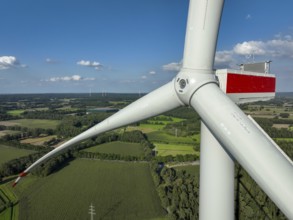 Dorsten, North Rhine-Westphalia, Germany, new construction of a wind turbine. Wind farm Große