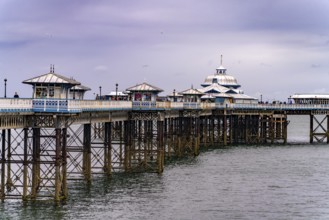 The Victorian pier in the seaside resort of Llandudno, Wales, Great Britain