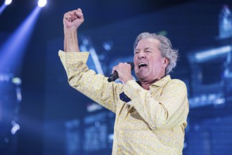 Ian Gillan, singer of Deep Purple live on 1 More Time Tour at the Max-Schmeling-Halle in Berlin on