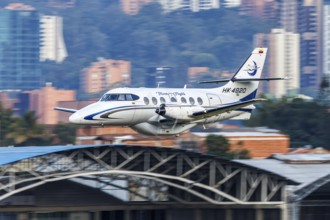 A Moon Flights Jetstream 32 aircraft with registration HK-4820 at Enrique Olaya Herrera Airport in