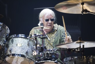 Ian Paice, drummer of Deep Purple live on 1 More Time Tour at the Max-Schmeling-Halle in Berlin on