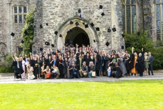 Graduation event, Schumacher College, Dartington Hall estate, Totnes, Devon, England, UK May 2024