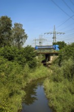 Bottrop, North Rhine-Westphalia, Germany, Renaturalised Boye, the tributary of the Emscher, was