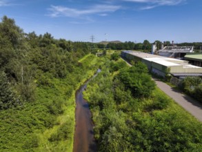 Bottrop-Gladbeck, North Rhine-Westphalia, Germany, Renaturalised Boye, the tributary of the