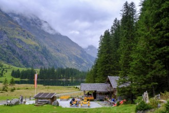 Gamsblick Hütte at Hintersee in Felbertal, near Mittersill, Oberpinzgau, Salzburger Land, Austria,