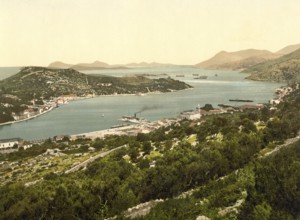 Gravosa, Dubrovnik, district of Gruz, general view, Dalmatia, Croatia, Austro-Hungary, digitally