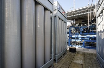 Duisburg, North Rhine-Westphalia, Germany - Hydrogen refuelling test facility, ZBT Centre for Fuel