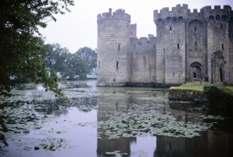 Bodiam Castle, a 14th century moated castle near Robertsbridge in East Sussex, England,