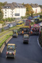 New whisper asphalt surface for the A40 motorway, in the city of Essen, direction Dortmund, 95, 000