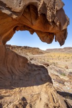 Lion's Mouth rock formation, Twyfelfontein, desert landscape, Kunene, Namibia, Africa