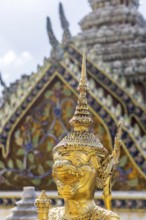 Wat Phra Kaeo, Temple of the Emerald Buddha. Singha Panorn. Bangkok, Thailand, Asia