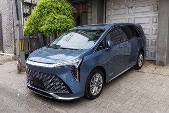 Car of the Chinese car brand Buick model GL8 Avenir mobility traffic in Beijing, China, Asia