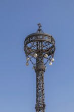 Historic street lamp, Maria Luisa Park, Seville, Andalusia, Spain, Europe