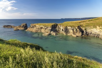 Bay at Port Gaverne, Port Isaac, Cornwall, England, Great Britain