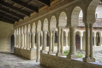 Cloister of the Cistercian monastery of Santa Maria, Follina, province of Treviso, Italy, Europe