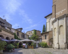 Saint Salvy square with restaurants, Albi, Département Tarn, France, Europe