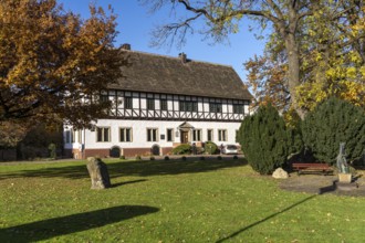 The town hall in Münchhausen Castle in Bodenwerder, Lower Saxony, Germany, Europe