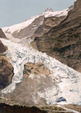 Grindelwald, Glacier, source of Lutschine, Bernese Oberland, Switzerland, Historic, digitally