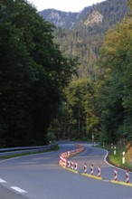 Kesselbergstraße, road between Kochelsee and Walchensee, August, Bavaria, Germany, Europe